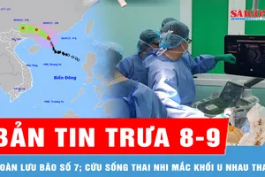 Bản tin trưa 8-9: Hoàn lưu bão ảnh hưởng đến Việt Nam; Cứu sống thai nhi mắc khối u nhau thai