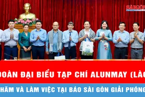 Đoàn đại biểu Tạp chí Alunmay (Lào) thăm và làm việc tại Báo Sài Gòn Giải Phóng