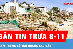 Bản tin trưa 8-11: Nam Trung bộ tan hoang sau bão