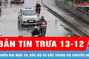 Bản tin trưa 13-12: Nhiều nơi mưa to, Bắc bộ và Bắc Trung bộ chuyển rét
