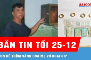 Bản tin tối 25-12: Con rể trộm vàng của mẹ vợ khai gì?