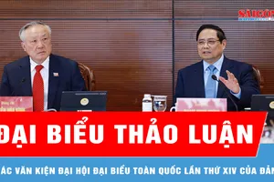 Đại biểu thảo luận các văn kiện Đại hội đại biểu toàn quốc lần thứ XIV của Đảng 