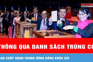 Thông qua danh sách trúng cử Ban Chấp hành Trung ương Đảng khóa XIV 