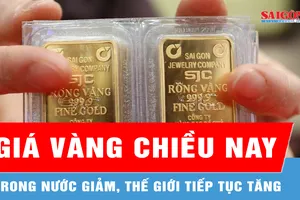 Chiều 9-2, giá vàng trong nước giảm