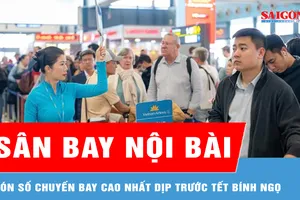 Sân bay Nội Bài đón số chuyến bay cao nhất dịp trước Tết Bính Ngọ 