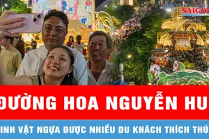 Đường hoa Nguyễn Huệ: Linh vật ngựa được nhiều du khách ưa thích 