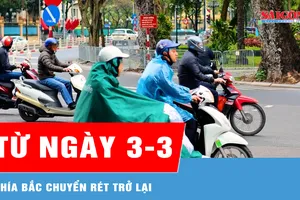 Từ ngày 3-3, phía Bắc chuyển rét trở lại 