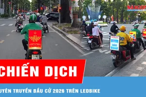 Tuyên truyền bầu cử trên ledbike