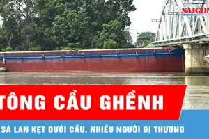 Đồng Nai: Sà lan tông cầu Ghềnh, nhiều người bị thương