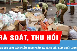 Rà soát, thu hồi hơn 700 loại sản phẩm thực phẩm là hàng giả, kém chất lượng 