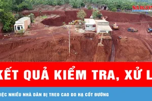 Báo cáo việc nhiều nhà dân bị treo cao do hạ cốt đường