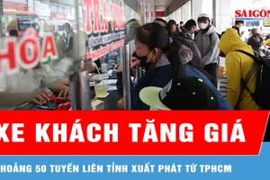 Vé xe khách điều chỉnh tăng từ 5% đến 36% 