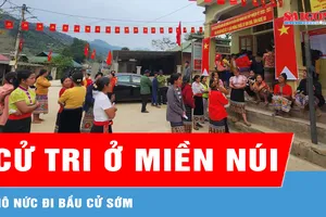 Nghệ An: Cử tri ở miền núi nô nức đi bầu cử sớm 