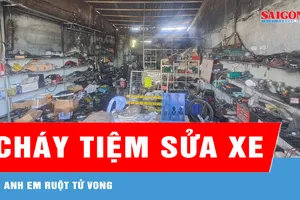 Vĩnh Long: Cháy tiệm sửa xe, 2 anh em ruột tử vong