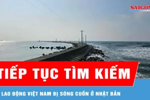 Đang tiếp tục tìm kiếm 3 lao động Việt Nam bị sóng cuốn ở Nhật Bản 