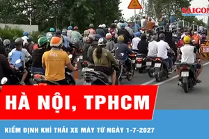 Hà Nội, TPHCM kiểm định khí thải xe máy từ ngày 1-7-2027 