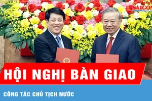 Bàn giao công tác giữa Tổng Bí thư, Chủ tịch nước Tô Lâm và nguyên Chủ tịch nước Lương Cường
