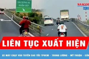 Xe máy liên tục chạy vào tuyến cao tốc TPHCM – Trung Lương – Mỹ Thuận – Cần Thơ 
