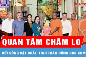 Quan tâm chăm lo đời sống vật chất, tinh thần đồng bào Khmer 