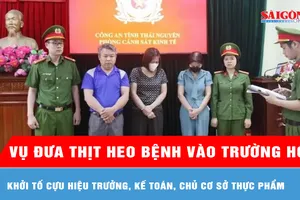 Vụ đưa thịt heo bệnh vào trường học: Khởi tố cựu hiệu trưởng, kế toán, chủ cơ sở thực phẩm 