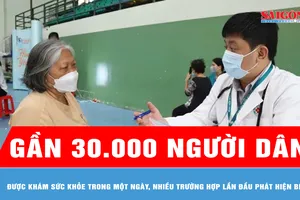 Gần 30.000 người dân được khám sức khỏe trong một ngày, nhiều trường hợp lần đầu phát hiện bệnh