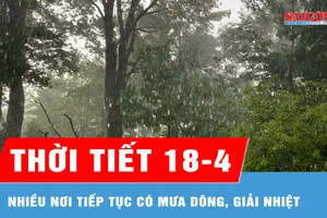 Hôm nay 18-4, nhiều nơi tiếp tục có mưa dông, giải nhiệt 
