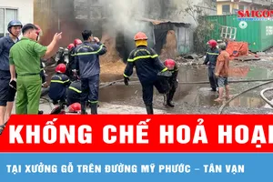 TPHCM: Khống chế hoả hoạn tại xưởng gỗ trên đường Mỹ Phước – Tân Vạn