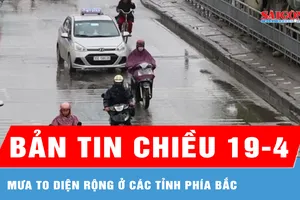 Bản tin chiều 19-4: Mưa to diện rộng ở các tỉnh phía Bắc