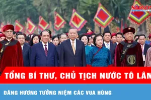 Tổng Bí thư, Chủ tịch nước Tô Lâm dâng hương tưởng niệm các Vua Hùng
