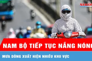 Ngày 26-4, mưa dông xuất hiện nhiều khu vực, Nam bộ tiếp tục nắng nóng