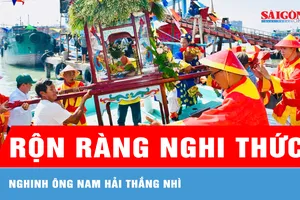 Rộn ràng nghi thức Nghinh Ông Nam Hải Thắng Nhì