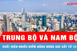 Từ 12-5, Trung bộ và Nam bộ xuất hiện nhiều điểm nắng nóng gay gắt