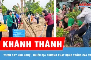 Khánh thành “Vườn cây Hữu nghị”, nhiều địa phương phát động trồng cây xanh 