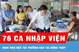 Đồng Tháp: Số ca nhập viện nghi ngộ độc tại trường học tăng lên 76 