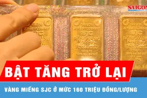 Giá vàng trong nước bật tăng trở lại, tái lập mốc 160 triệu đồng/lượng