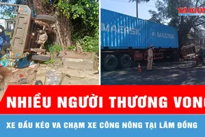 Lâm Đồng: Xe đầu kéo va chạm xe công nông, nhiều người thương vong 