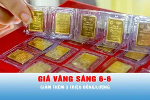 Podcast bản tin trưa ngày 6-6: Sáng 6-6, giá vàng giảm thêm 3 triệu đồng/lượng