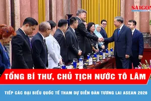 Tổng Bí thư, Chủ tịch nước Tô Lâm tiếp các đại biểu quốc tế tham dự Diễn đàn Tương lai ASEAN 2026 