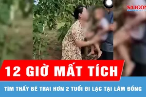 Lâm Đồng: Tìm thấy bé trai hơn 2 tuổi sau 12 giờ mất tích 