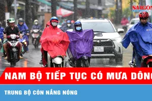 Nam bộ tiếp tục có mưa dông, Trung bộ còn nắng nóng 