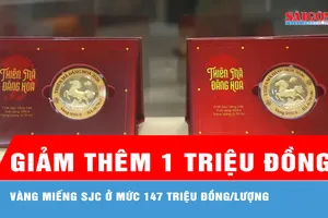 Giá vàng giảm thêm đến 1 triệu đồng/lượng so với sáng nay