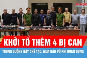 Khởi tố thêm 4 bị can trong đường dây chế tạo, mua bán vũ khí quân dụng 