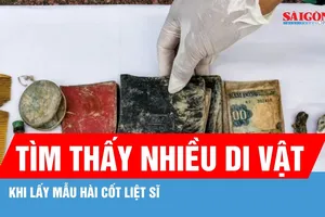 Đà Nẵng: Tìm thấy nhiều di vật khi lấy mẫu hài cốt liệt sĩ 