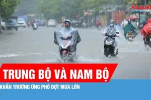 Trung bộ và Nam bộ khẩn trương ứng phó đợt mưa lớn 