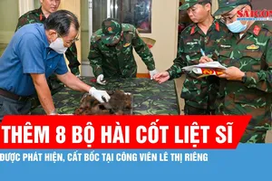 Quy tập thêm 8 bộ hài cốt liệt sĩ tại Công viên Lê Thị Riêng