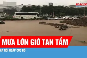Hà Nội ngập cục bộ giờ tan tầm, mưa dông còn kéo dài