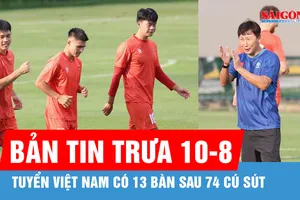 Bản tin trưa 10-8: 74 cú sút, 13 bàn thắng - Hàng công tuyển Việt Nam cần "lạnh lùng" hơn ở bán kết