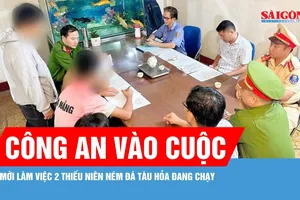 TP Đồng Nai: Ném đá vào tàu hỏa đang chạy, 2 thiếu niên bị mời làm việc