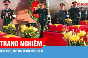 Đồng Nai: Truy điệu, an táng 29 hài cốt liệt sĩ 