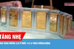 Giá vàng sáng cuối tuần tăng 600.000 đồng/lượng